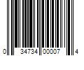 Barcode Image for UPC code 034734000074