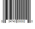 Barcode Image for UPC code 034740000020