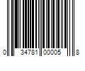 Barcode Image for UPC code 034781000058