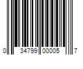 Barcode Image for UPC code 034799000057