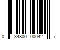 Barcode Image for UPC code 034800000427