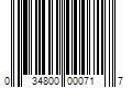 Barcode Image for UPC code 034800000717