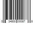 Barcode Image for UPC code 034800000878