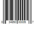 Barcode Image for UPC code 034850000057