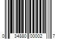 Barcode Image for UPC code 034880000027