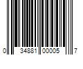 Barcode Image for UPC code 034881000057