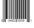 Barcode Image for UPC code 034922000091