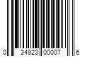 Barcode Image for UPC code 034923000076