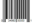 Barcode Image for UPC code 034950000001