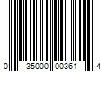 Barcode Image for UPC code 035000003614