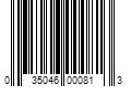 Barcode Image for UPC code 035046000813