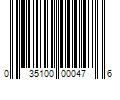 Barcode Image for UPC code 035100000476