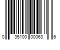 Barcode Image for UPC code 035100000636