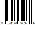 Barcode Image for UPC code 035100000766