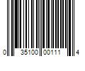 Barcode Image for UPC code 035100001114