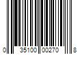 Barcode Image for UPC code 035100002708