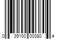 Barcode Image for UPC code 035100003804