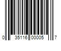 Barcode Image for UPC code 035116000057