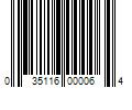 Barcode Image for UPC code 035116000064