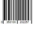 Barcode Image for UPC code 0353100202257