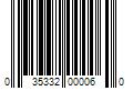 Barcode Image for UPC code 035332000060