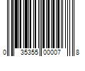 Barcode Image for UPC code 035355000078