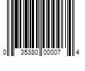 Barcode Image for UPC code 035380000074