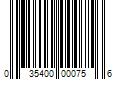 Barcode Image for UPC code 035400000756