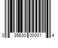 Barcode Image for UPC code 035630000014