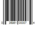 Barcode Image for UPC code 035861000074