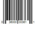 Barcode Image for UPC code 036000003611