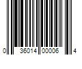 Barcode Image for UPC code 036014000064