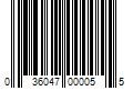 Barcode Image for UPC code 036047000055