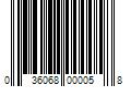 Barcode Image for UPC code 036068000058