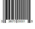 Barcode Image for UPC code 036070000015