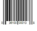 Barcode Image for UPC code 036100000138