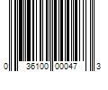 Barcode Image for UPC code 036100000473