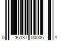 Barcode Image for UPC code 036137000064