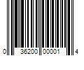 Barcode Image for UPC code 036200000014