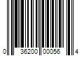 Barcode Image for UPC code 036200000564