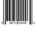 Barcode Image for UPC code 036274000064