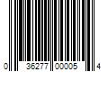 Barcode Image for UPC code 036277000054