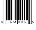 Barcode Image for UPC code 036351000055