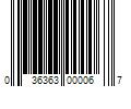 Barcode Image for UPC code 036363000067. Product Name: 