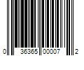 Barcode Image for UPC code 036365000072