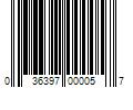 Barcode Image for UPC code 036397000057