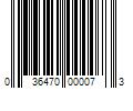 Barcode Image for UPC code 036470000073