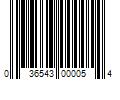 Barcode Image for UPC code 036543000054