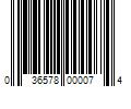 Barcode Image for UPC code 036578000074