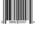 Barcode Image for UPC code 036592000074